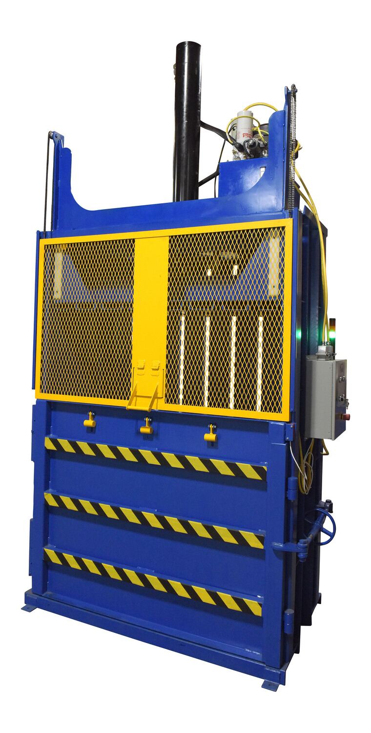 Steel Cardboard Baler 60 in x 30 in x 42 in 1100 lb Capacity