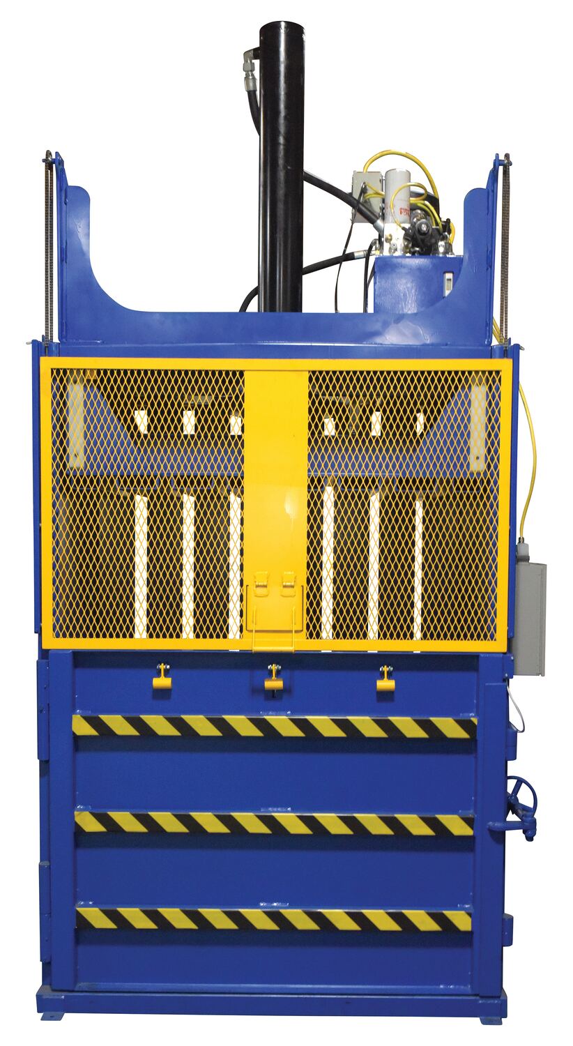 Steel Cardboard Baler 60 in x 30 in x 42 in 1100 lb Capacity