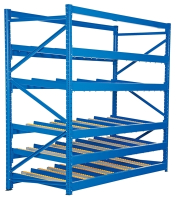  Steel Carton Flow Rack 3 Ft. Length 5 Level 1,000 Lb. Capacity