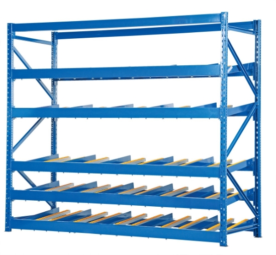  Steel Carton Flow Rack 3 Ft. Length 5 Level 1,000 Lb. Capacity