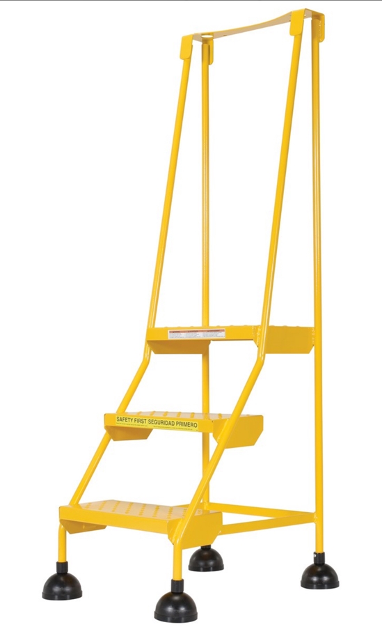 Steel Commercial Spring Loaded Ladders 58 Degree 3 Perforated 16 In. Step Width 300 Lb. Capacity 