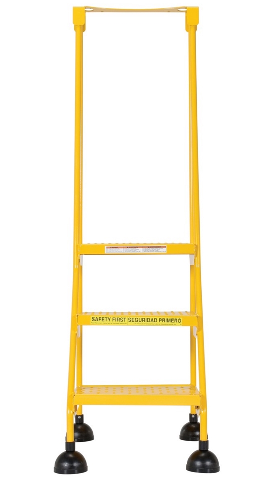 Steel Commercial Spring Loaded Ladders 58 Degree 3 Perforated 16 In. Step Width 300 Lb. Capacity 