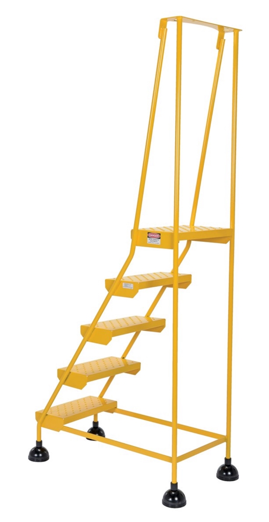 Steel Commercial Spring Loaded Ladders 58 Degree 5 Perforated 16 In. Step Width 500 Lb. Capacity 