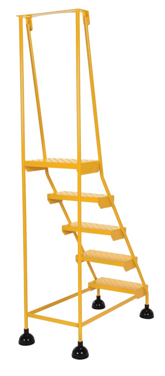 Steel Commercial Spring Loaded Ladders 58 Degree 5 Perforated 16 In. Step Width 500 Lb. Capacity 