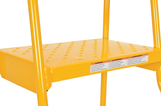 Steel Commercial Spring Loaded Ladders 58 Degree 5 Perforated 16 In. Step Width 500 Lb. Capacity 