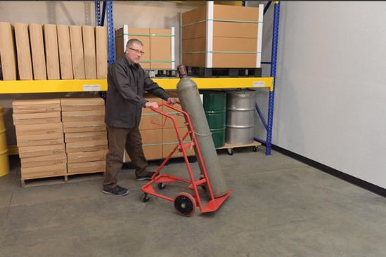 Steel Cylinder Tilt Back Hand Truck 17 In. x 30-1/2 In. x 47 In. 350 Lb. Capacity 