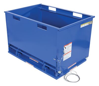 Steel Drop Bottom Hopper 1 Cubic Yard 3,000 Lb. Capacity