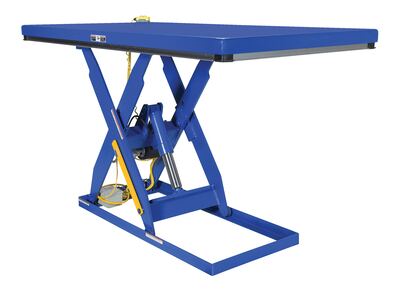 Steel Electric Hydraulic Lift Table 24 In. x 66 In. 2000 Lb. Capacity