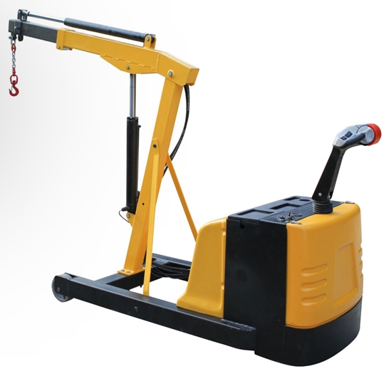 Steel Electric Powered Counter Balanced Floor Crane 1500 Lb. Retracted Capacity