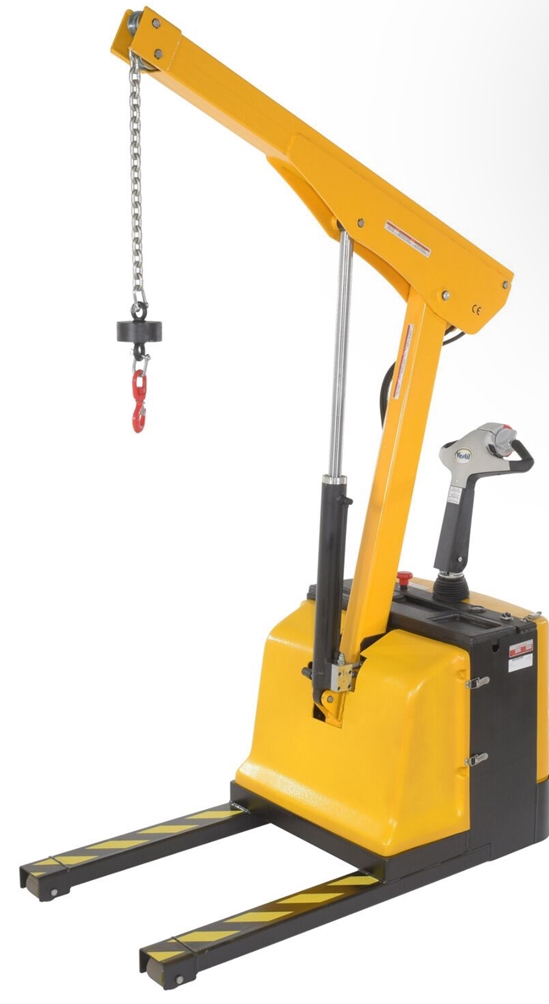 Steel Electric Powered Low Profile Floor Crane 1600 Lb. Capacity - EPFC-16-LP