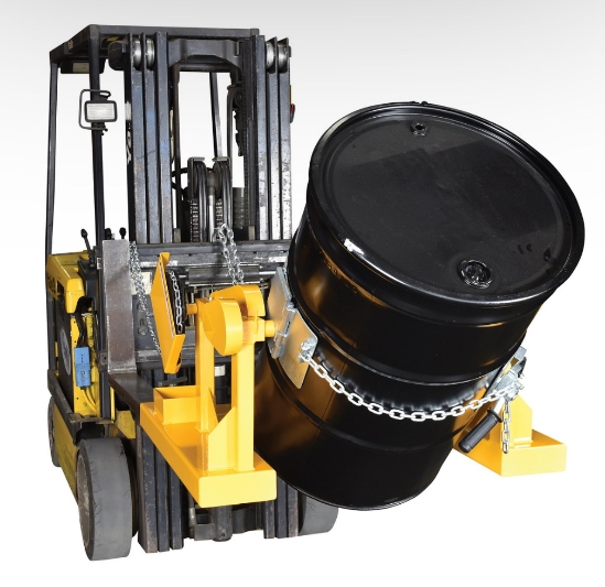 Steel Fork Truck Drum Carrier/Rotator For Steel Drums 55 Gallon 1500 Lb. Capacity