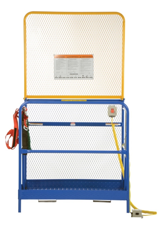 Steel Full Featured Work Platform With 2 Door Entry and 84 In. Expanded Back 48 In. x 48 In. 1,000 Lb. Capacity