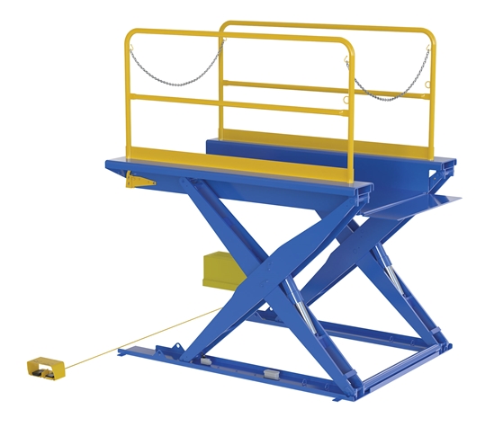 Steel Ground Lift Scissor Table 44 In. x 84 In. 3000 Lb. Capacity 