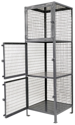 Steel Heavy Duty 3 Shelf Storage Locker 18 In. x 18 In. x 75 In. 1500 Lb. Capacity