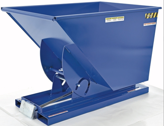 Steel Heavy Duty Self Dumping Hopper 1 Cubic Yard 6000 Lb. Capacity 