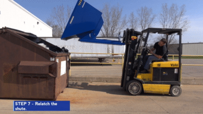 Steel Heavy Duty Self Dumping Hopper 2-1/2 Cubic Yard 6000 Lb. Capacity