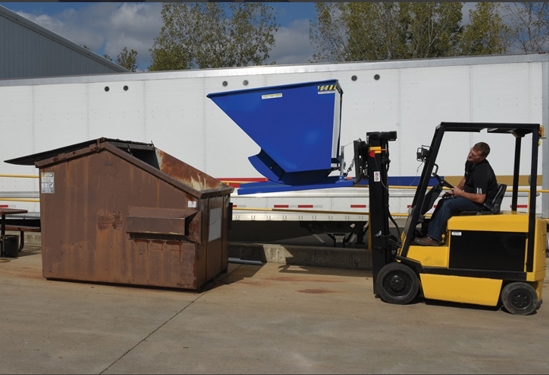 Steel Heavy Duty Self Dumping Hopper 2 Cubic Yard 6000 Lb. Capacity 