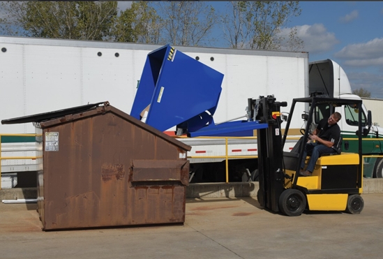 Steel Heavy Duty Self Dumping Hopper 2 Cubic Yard 6000 Lb. Capacity 