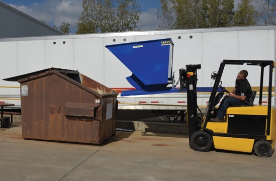 Steel Heavy Duty Self Dumping Hopper 4 Cubic Yard 6000 Lb.