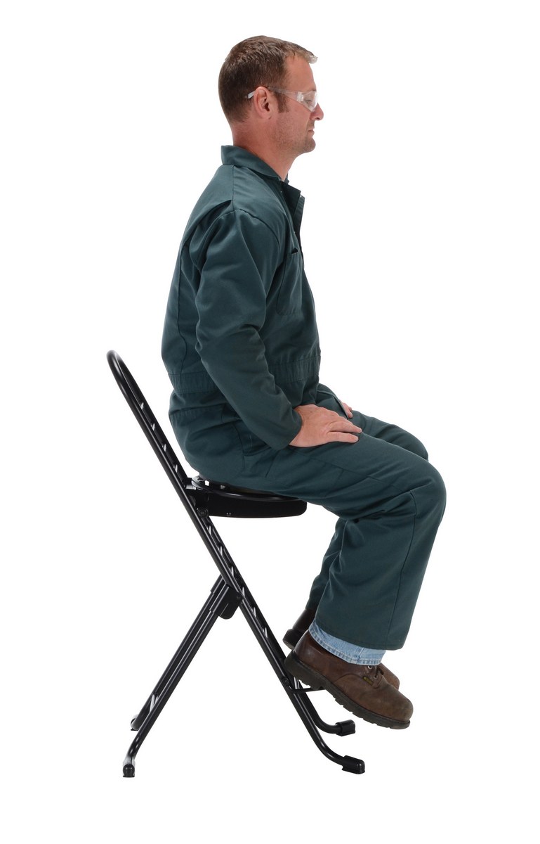 Steel Height Ergonomic Worker Chairs 14.25 In. to 35.5 In. 220 Lb. Capacity