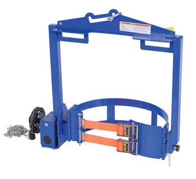  Steel Hoist Mounted Drum Carrier/Rotator 55 Gallon 2000 Lb. Capacity  - DCT-2000