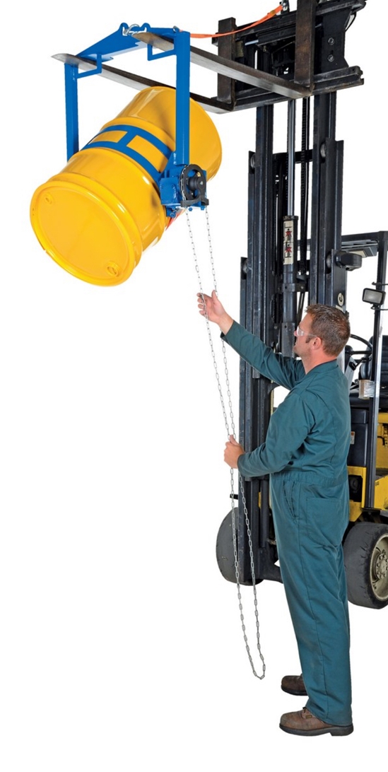  Steel Hoist Mounted Drum Carrier/Rotator 55 Gallon 2000 Lb. Capacity  - DCT-2000