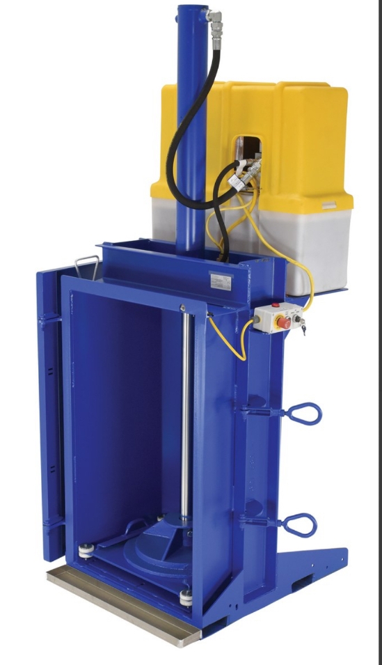 Steel Hydraulic Drum Crusher and Compactor 460 Volt Three Phase 38,000 Lbs. Crushing Force 