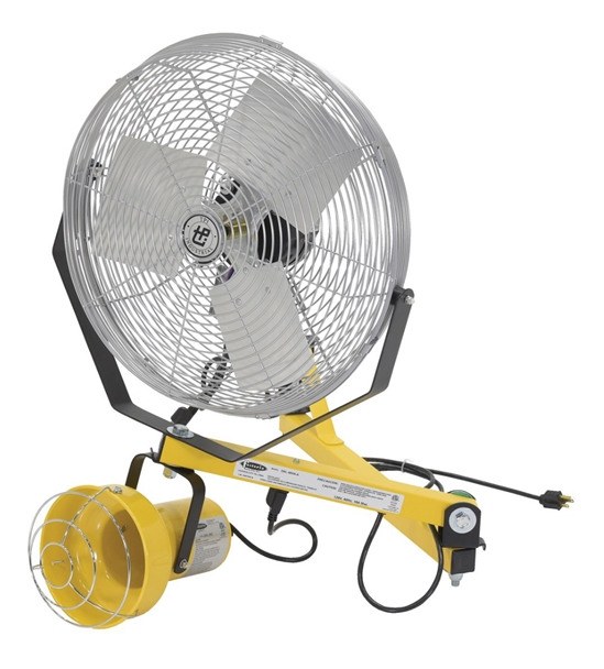 Steel Incandescent Double Arm Load Light with Fan 40 In. Length