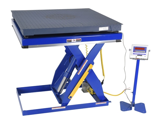 Steel Integral Scissor Lift Table Scale Option 48 x 48 5000 Lb. Capacity