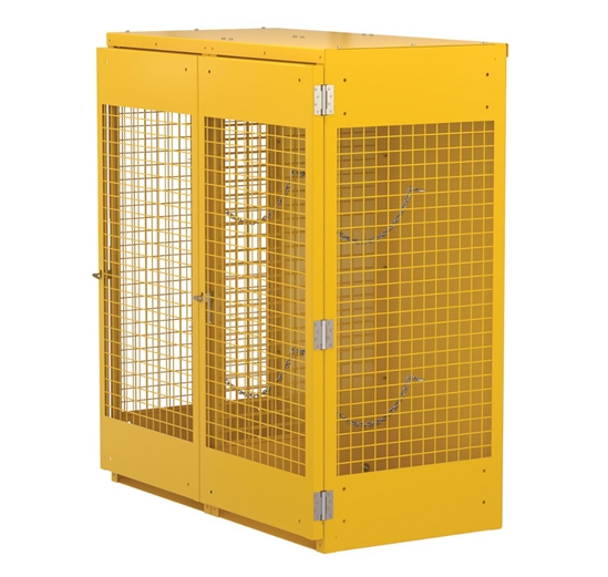 Steel Knockdown Vertical Cylinder Cabinet 32 In. x 60 In. x 68-1/4 In. 10-20 Cylinder Capacity