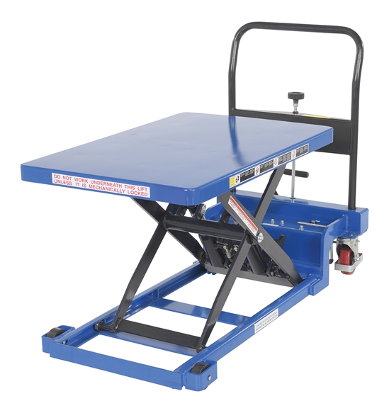 Steel Low Profile Scissor Carts with Auto Shift 23-5/8 In. x 35-1/2 In. 900 Lb. Capacity 