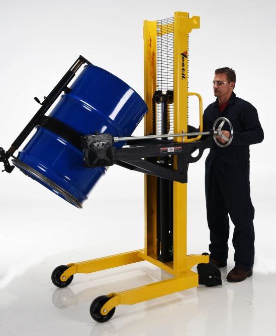 Steel Manual Drum Lifter/Rotator/Transporter 52 In. x 33 In. x 85-7/16 In. 550 Lb. Capacity 