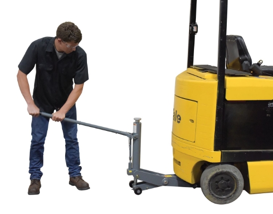 Steel Manual Hydraulic Fork Truck Jack 29 In. x 10 In. x 26 In. 15,000 Lb. Capacity