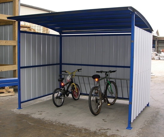 Steel Multi Duty Bicycle Shelter 95-1/2 In. x 120 In. x 90-1/16 In. 