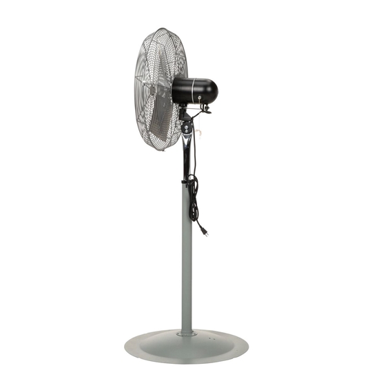 Steel Oscillating Pedestal Circulatory Fan 65-1/2 In. Height 