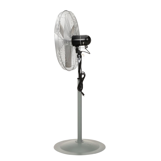 Steel Oscillating Pedestal Circulatory Fan 94-3/4 In. Height 