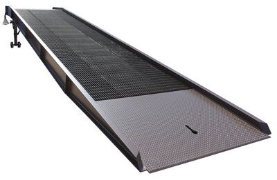 Steel Overlap Yard Ramp 85 In. x 36 Ft. 30,000 lb. Capacity Earth Tone 