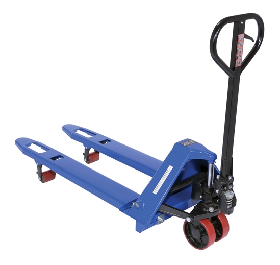 Steel Pallet Truck 48 In. Long 21 In. -27 In. Adjustable Width Forks 4,400 Lb. Capacity