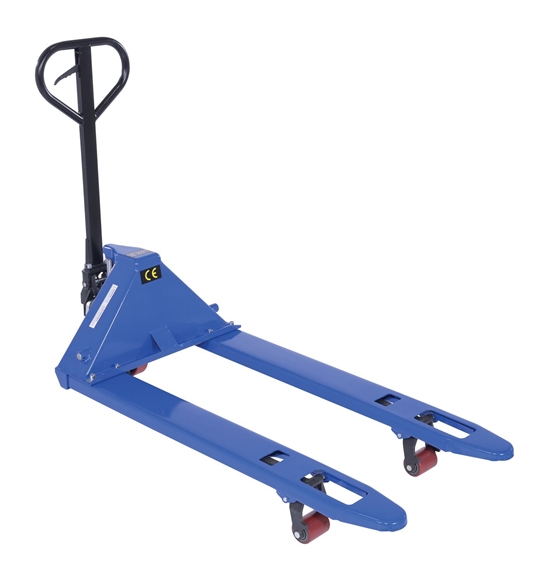 Steel Pallet Truck 48 In. Long 21 In. -27 In. Adjustable Width Forks 4,400 Lb. Capacity