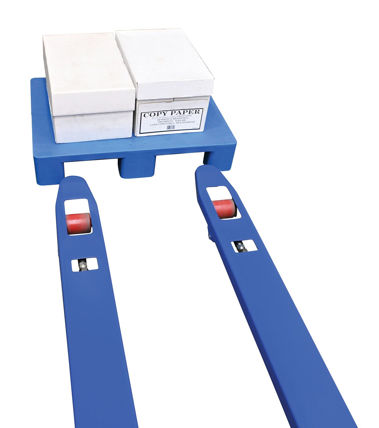 Steel Pallet Truck 48 In. Long 21 In. -27 In. Adjustable Width Forks 4,400 Lb. Capacity