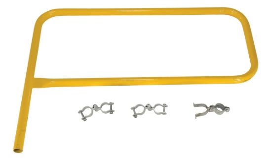 Steel Pipe Safety Railing Gate P-Shaped 36 In. x 36 In. 