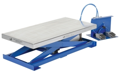 Steel Pneumatic Scissor Lift Table 39-1/2 In. x 19-3/4 In. x 29-1/2 In. 200 Lb. Capacity