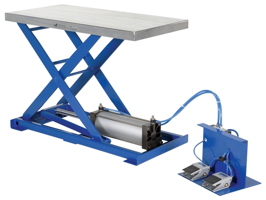 Steel Pneumatic Scissor Lift Table 39-1/2 In. x 19-3/4 In. x 29-1/2 In. 200 Lb. Capacity