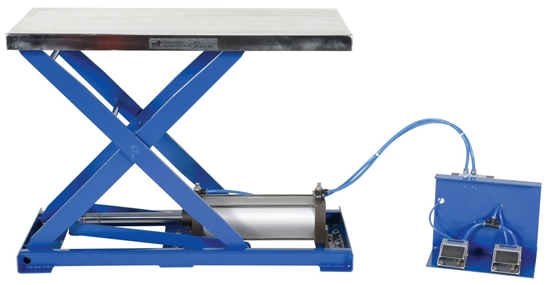 Steel Pneumatic Scissor Lift Table 39-1/2 In. x 19-3/4 In. x 29-1/2 In. 200 Lb. Capacity