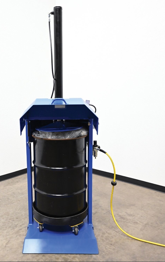 Steel Pneumatic Trash Compactor 55 Gallon 68 PSI Compaction Force