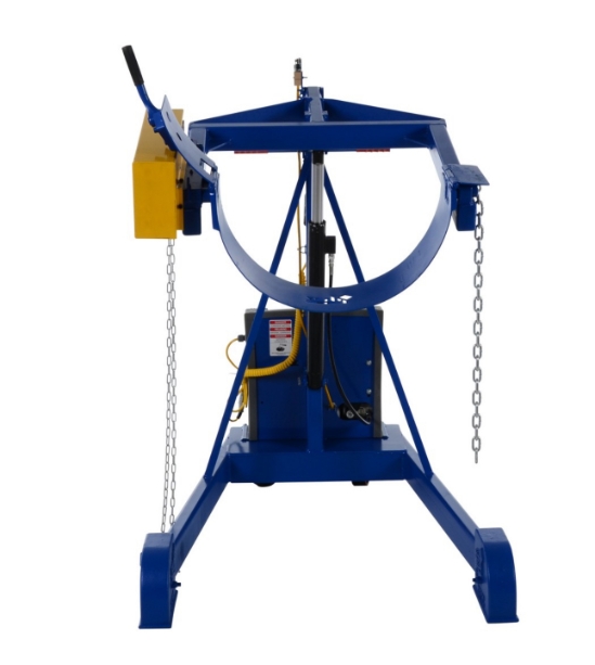 Steel Portable DC Powered Hydraulic Drum Carrier, Rotator and Boom 59-11/16 In. Lift Height 800 Lb. Capacity