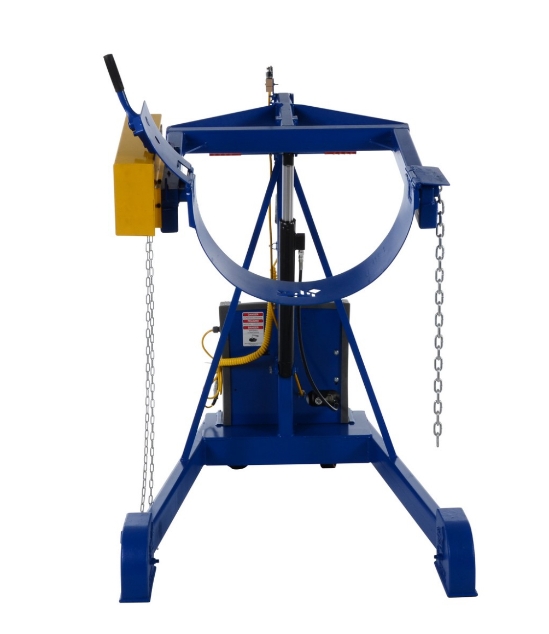 Steel Portable DC Powered Hydraulic Drum Carrier, Rotator and Boom 71-1/4 In. Lift Height 800 Lb. Capacity 