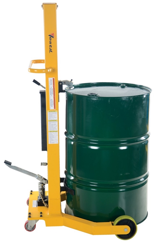 Steel Portable Drum Jack Accepts 55 Gallon Steel and Fiber Drums 500 Lb. Capacity