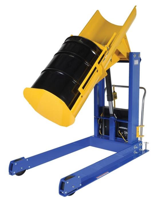 Steel Portable Hydraulic Drum Dumper 48 In. Dump Height 1,500 Lb. Capacity