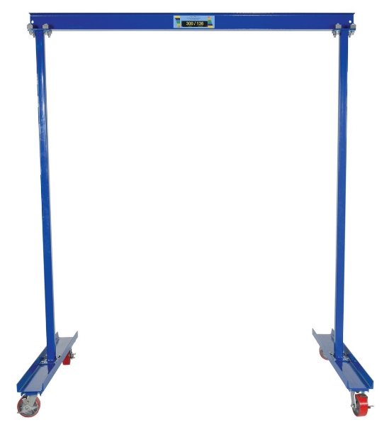 Steel Portable Work Area Gantry Crane 80-3/4 In. x 47-3/4 In. x 94 In. 300 Lb. Capacity